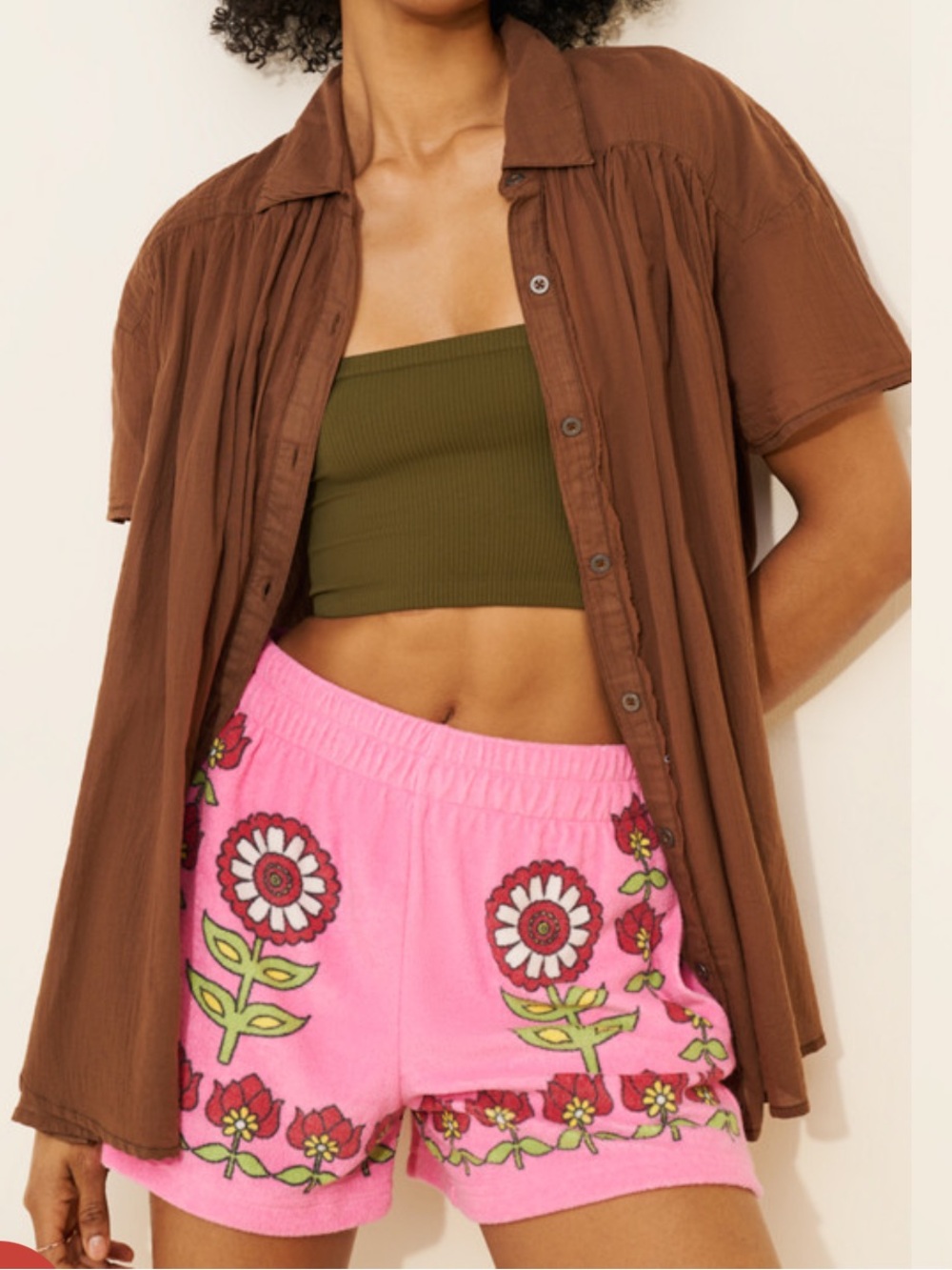 free people bali electric love terry shorts size small
